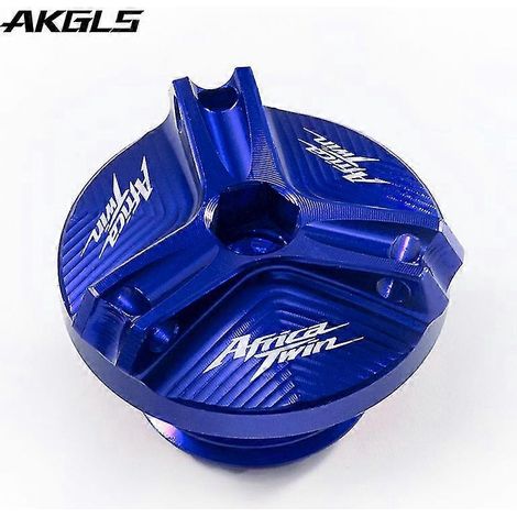 Bouchon de réservoir d'huile moteur et de carburant pour Honda Africa Twin CRF 1100/1000L (CRF1100L/CRF1000L) - Accessoires de protection - Bleu (1/5)