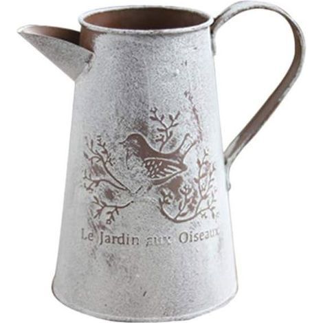 1 Gießkanne aus Zinn, Vintage-Metallvase, dekorativer Bewässerungsbehälter für Garten, Balkon und Innenräume (1/5)