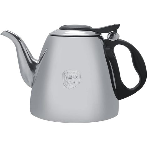 Théière Pour Cuisinière Induction, Bouilloire Bouilloir Noire, Théière Induction, Whistling Kettle Stove Top Stainless (1/5)