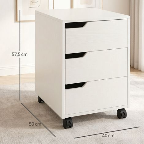 Meuble à tiroirs roulant, classeur mobile polyvalent, armoire de rangement latérale avec tiroirs (lot d'un seul classeur) (1/5)