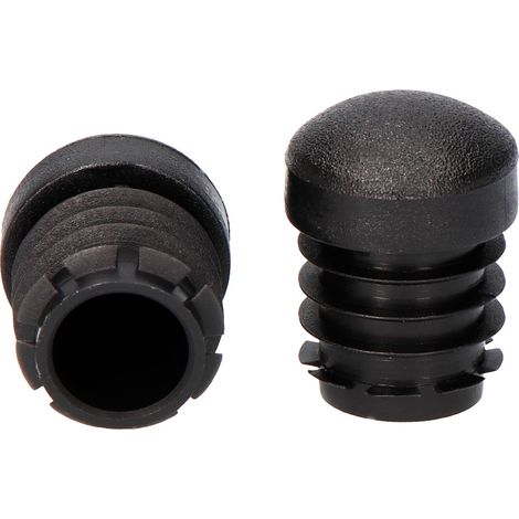 Runder, eingedrehter schwarzer Abschluss ø28mm