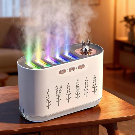 Air Humidifier,  700ML Bedroom Air Humidifier,  Essential Oil Diffuser,  5 Spray Modes,  20 LED Light Colors,  Quiet Operation for Home and Office (1/5)