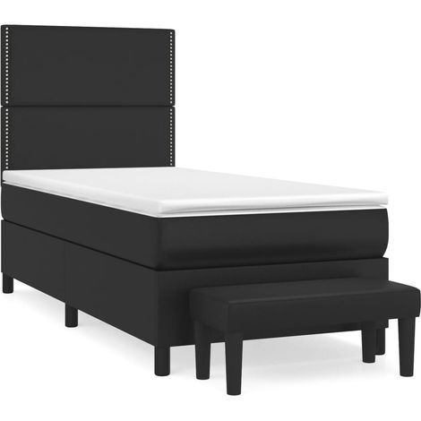 Maison Exclusive - Giroletto a Molle con Materasso Nero 100x200 cm in Similpelle (1/5)
