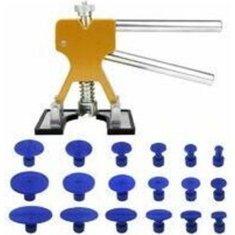 [NEVER USED] Suction Cup Dent Removal Kit, Paintless Body Dent Removal, with Golden Dent Puller and 18 Adhesive Pieces, for Truck/Car/Motorcycle/Body/Refrigerator Door/Washing Machine