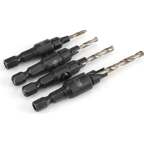 1/4-Zoll-Sechskant-HSS-Bohrer mit Schnellwechselsystem 6 8 10 12 Senker für Holzbearbeitung (1/5)