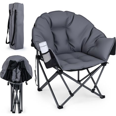 COSTWAY Sedia Campeggio Pieghevole Pesca Portatile Camping Chair Spiaggia Regista Sdraio Esterno Mare Leggero Poltrona Divano Portabicchieri Picnic Giardino B (1/5)