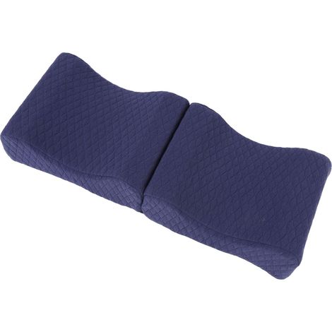 Oreiller de genou en mousse à mémoire de forme pour les personnes dormant sur le côté, coussin surélevé ergonomique et doux, oreiller incurvé entre les jambes (1/5)