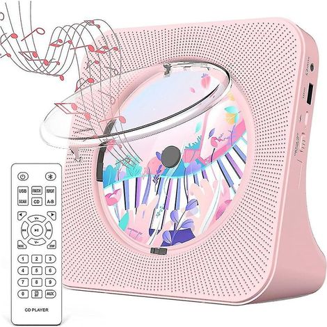 Lecteur CD portable Bluetooth 5.0, enceinte Hi-Fi, lecteur de musique CD rechargeable avec télécommande (1/5)