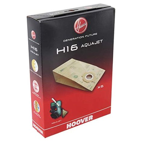 Hoover H16 Sacchetti per Aspirapolvere a Doppio Strato, Anti Odore, Originali, 5 Pezzi, Carta (1/2)