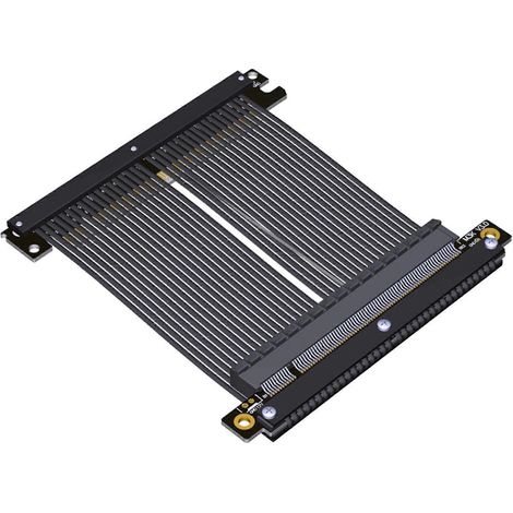 18 cm PCIe 4.0 x16 Verlängerungskabel, Dual Inverted Gen4 256 Gbit/s, für Grafikkarte in ITX A4 Gehäuse