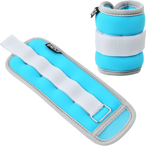 Lot de 2 Poids pour Cheville, 0,25 kg/0,5 kg/0,75kg Poids de Poignet, Poids Musculation Poignet pour Femmes Hommes Enfants, Manchettes de Poids pour Gymnastique Jogging Exercice