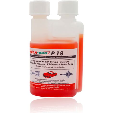 Additif carburant Mecarun P18 250ml – Pour moteur essence 2 et 4 temps, diesel, éthanol et GPL – Améliore performances moteur