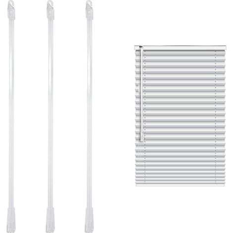 Set di 3 aste per tende veneziane con 3 ganci e maniglie, accessori per la manutenzione di tende verticali, apritende, adatti per tende e tapparelle