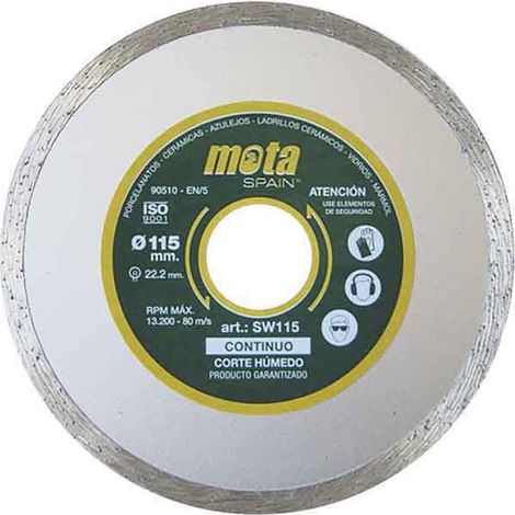Disco diamantado liso humedo ø115 mm (1/2)