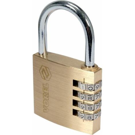 Candado Vorel 77609, 1 pieza, diseño resistente y seguro, ideal para asegurar puertas, armarios y almacenamiento, alta protección, fácil de usar, duradero y confiable.