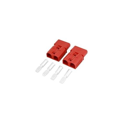 Fiches de Connexion Rapide, 2 pièces 175A 600V Batterie Connecteurs de Connexion Modulaires à Connexion Rapide avec 4 Bornes, Pplastique + Cuivre Rouge