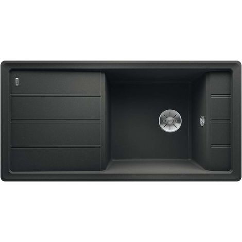 BLANCO Einbauspüle FARON XL 6S, Silgranit, Schwarz, Handbedienung (1/4)