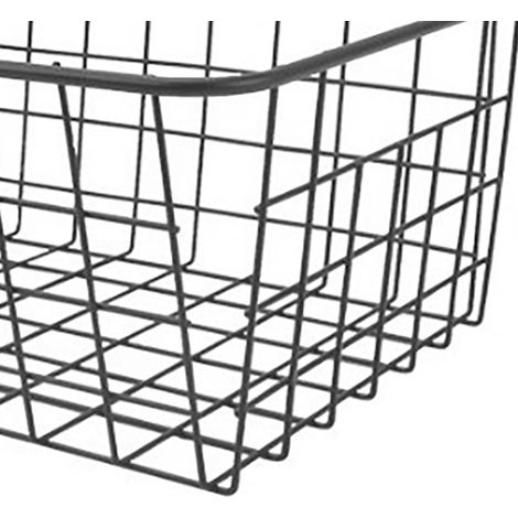 2 Gefrierkörbe, Kühlschrank-Trennwände, Gefrierkörbe, Obstkörbe, Gefrierfachablagen, Büro-Snackkörbe aus Metall, ungefütterter schwarzer Stoff (1/5)
