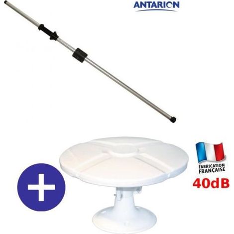 OMNI TONNA - ANTENNE 40dB TNTHD OMNIDIRECTIONNELLE + MAT ANTENNE 160CM