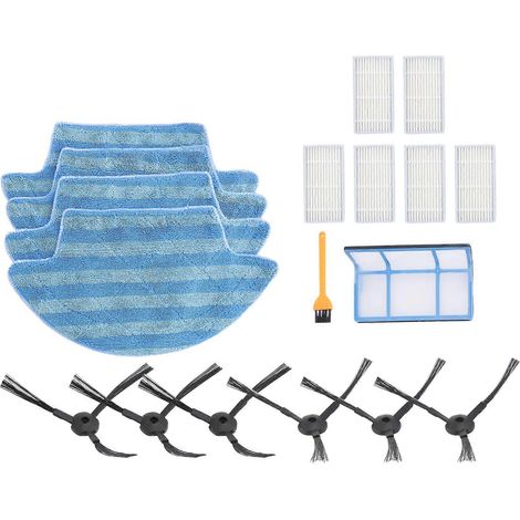 Lot de 18 filtres HEPA de rechange pour brosse latérale et chiffon de nettoyage du robot aspirateur iLife V55 Pro. (1/5)