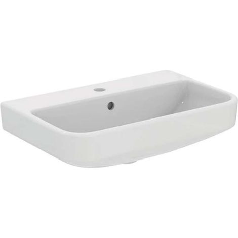 Ideal Standard i.Life S - Lavabo 600x380 mm, avec trop-plein, trou pour robinetterie, blanc T458301 (1/4)