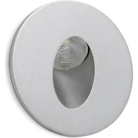 Empotrable pared LIGUR Round IP44 LED SMD 3W 160lm(160lm) CRI80 3000K Aluminio anodizado (1/3)