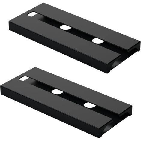 2 pièces Verres à Pied Suspendu Support, Porte Verres à Vin Suspendre Noir, plastique Support de Verre à Vin, Support Verre à Vin Deux Rangées pour Cuisine, Maison, Bar, Étagères, Restaurant (Noir) (1/5)