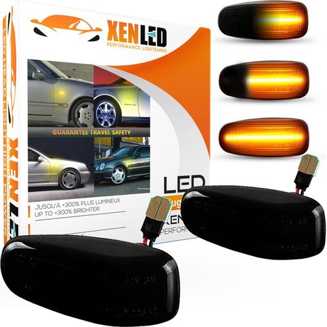 Clignotants latéraux LED défilants Mercedes Vito, Classe E, Sprinter W210 W202 W208 R170 Vito W638 - Version fumée - la paire -