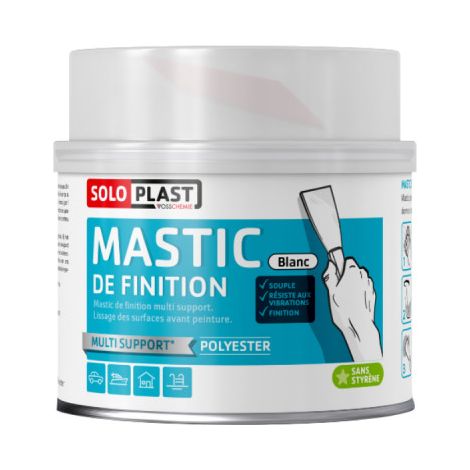 Soloplast – Mastic de finition blanc 435g avec durcisseur – Pour stratifié, pierre et bois – Excellente ponçabilité – Résistance thermique jusqu'à 80°C (1/6)