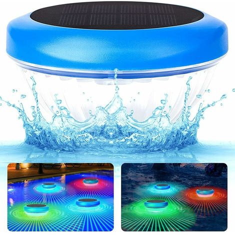 Lumière Piscine Flottante,Lampe Solaire Piscine avec RGB Couleurs Changement,Étanche Boule Lumineuse Piscine,Lumières de Piscine à LED Extérieures Pour Enfants,Baignoire,Spa,Piscine,Jardin,Fête (1/5)