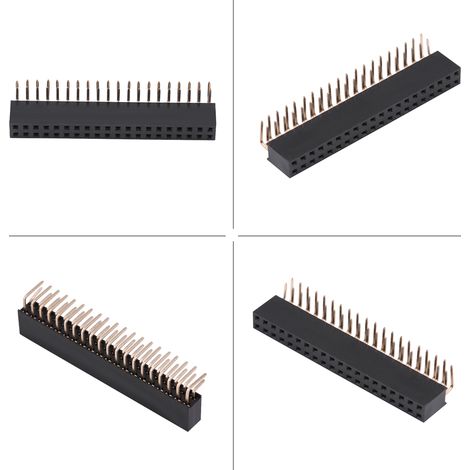 3 Stück 2 x 20-polige, zweireihige, rechtwinklige Buchsenleisten mit 2,54 mm Rastermaß für Raspberry Pi (1/5)
