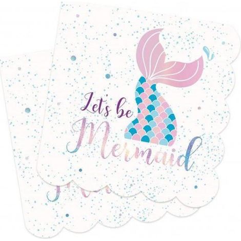 Lot de 20 serviettes - Sirène (1/2)