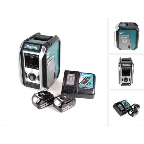 Makita DMR 115 RF Akku Baustellenradio 12V - 18V  Bluetooth DAB+ IP65 + 2x Akku 3,0 Ah + Ladegerät (1/5)