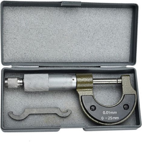 Micromètre à Vis Extérieur Précision et Durabilité Assurées 0-25mm en Alliage Résistant la Rouille L'usure pour Usage Pédagogique (1/5)