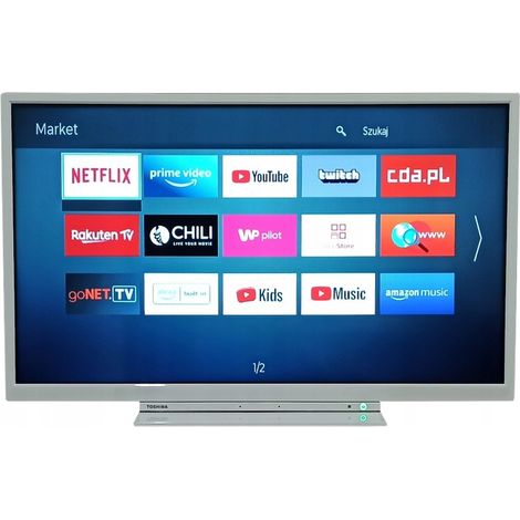 Weißer Smart-TV mit LED-Anzeige, 32 Zoll, Toshiba 32LK3C64DAA, DVBT2, Full HD, Bluetooth