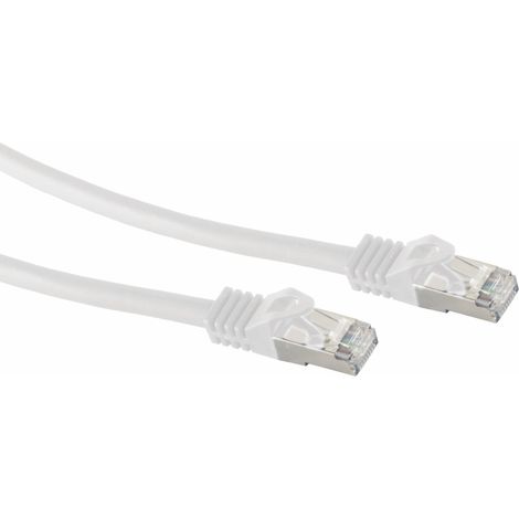 Câble de raccordement RJ45 S-IMPULS S/FTP (PIMF), câble brut CAT.7, 15 m, blanc