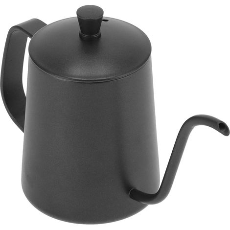Bouilloire à café 350ml bec d'oignon en acier inoxydable 304 pour thé, cuisine, bureau, hôtel - Noir (1/5)