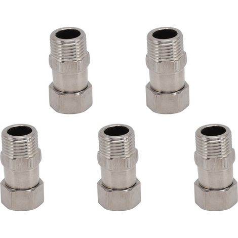 Adaptateur Plomberie G1 2 Filetage Femelle En Acier Inoxydable Pour Tuyau Eau Et Gaz Materiaux De Construction Par Lot De 5