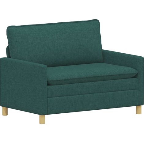 Canapé 2 place Vert foncé 126 x 81 x 87,5 cm Tissu vidaXL (1/5)