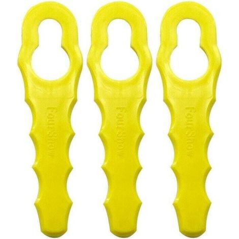 UlisemLot von 100 Ersatzklingen kompatibel für Ryobi Trimmer, doppelt gezahnte Klingenköpfe RAC155 RAC157 RAC158 (1/4)