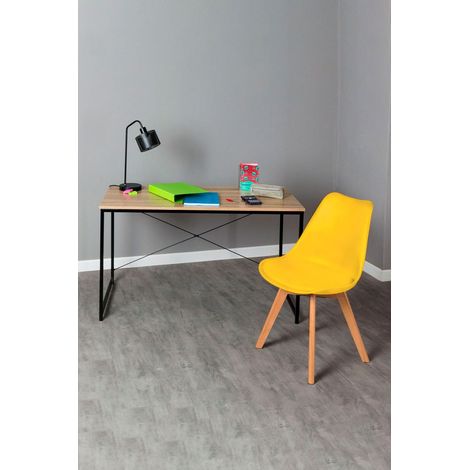 Conjuntos de mesa y sillas - Conjunto Escritorio Dek y Silla Synk Basic - Amarillo (1/5)