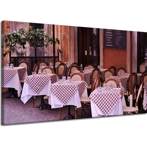 Stampa su tela "Ristorante/Caffè" 120x70 cm (1/4)