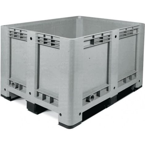 PROVOST - Caisse palette plastique Provost - 3 semelles (120 x 100 x 78 cm) pour stockage alimentaire et manutention