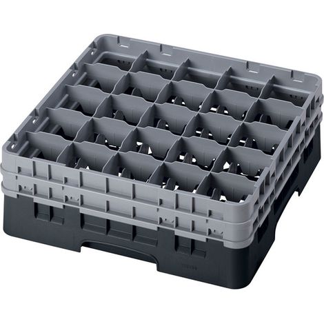 Casiers de lavage - haut max 15.5 cm - 50 x 50 x 18.4 cm - Noir - Lot de 4 - Cambro