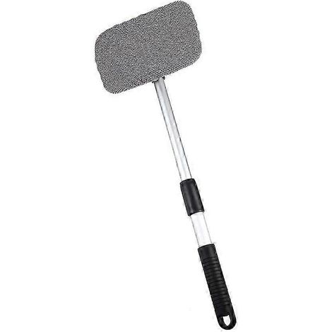 Nettoyant vitre auto avec manche télescopique, brosse racloir pour pare-brise et fenêtres de voiture, outil de lavage de verre à main longue portée, grattoir anti-trace pour vitres et glaces. (1/5)