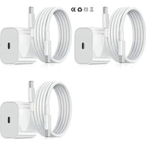 Chargeur rapide 45 W compatible Samsung USB-C + câble USB-C noir de 1 m (lot de 4) (1/5)