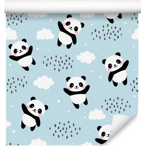 Carta da parati con motivo panda per soggiorno e camera da letto, 50x1000 cm (1/5)