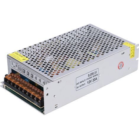 JYIO DC-Schaltnetzteil 110/220 V für LED-Streifen-Überwachungsadapter, Leistungstransformator S-250-12 (1/2)