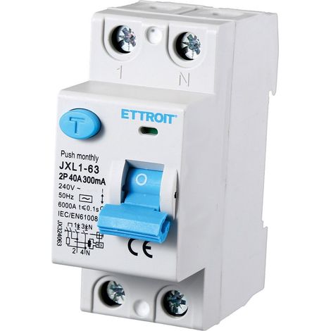 ETTROIT Reiner Differentialschalter 2P 40A 300mA 220V 6KA - JX324063