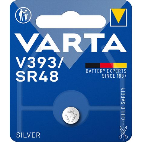 Micro pila de botón Varta silver sr48 - v393 1.55v blíster 1 unid ø7.9x5.4mm (1/2)